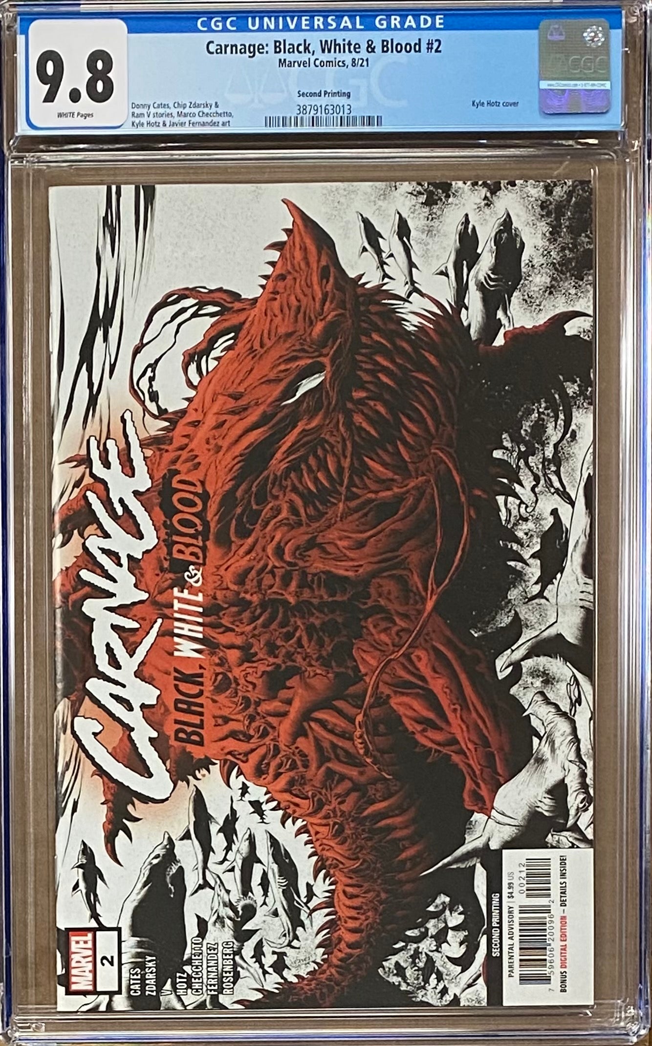 Carnage: Black, White, and Blood #2 Second Printing CGC 9.8