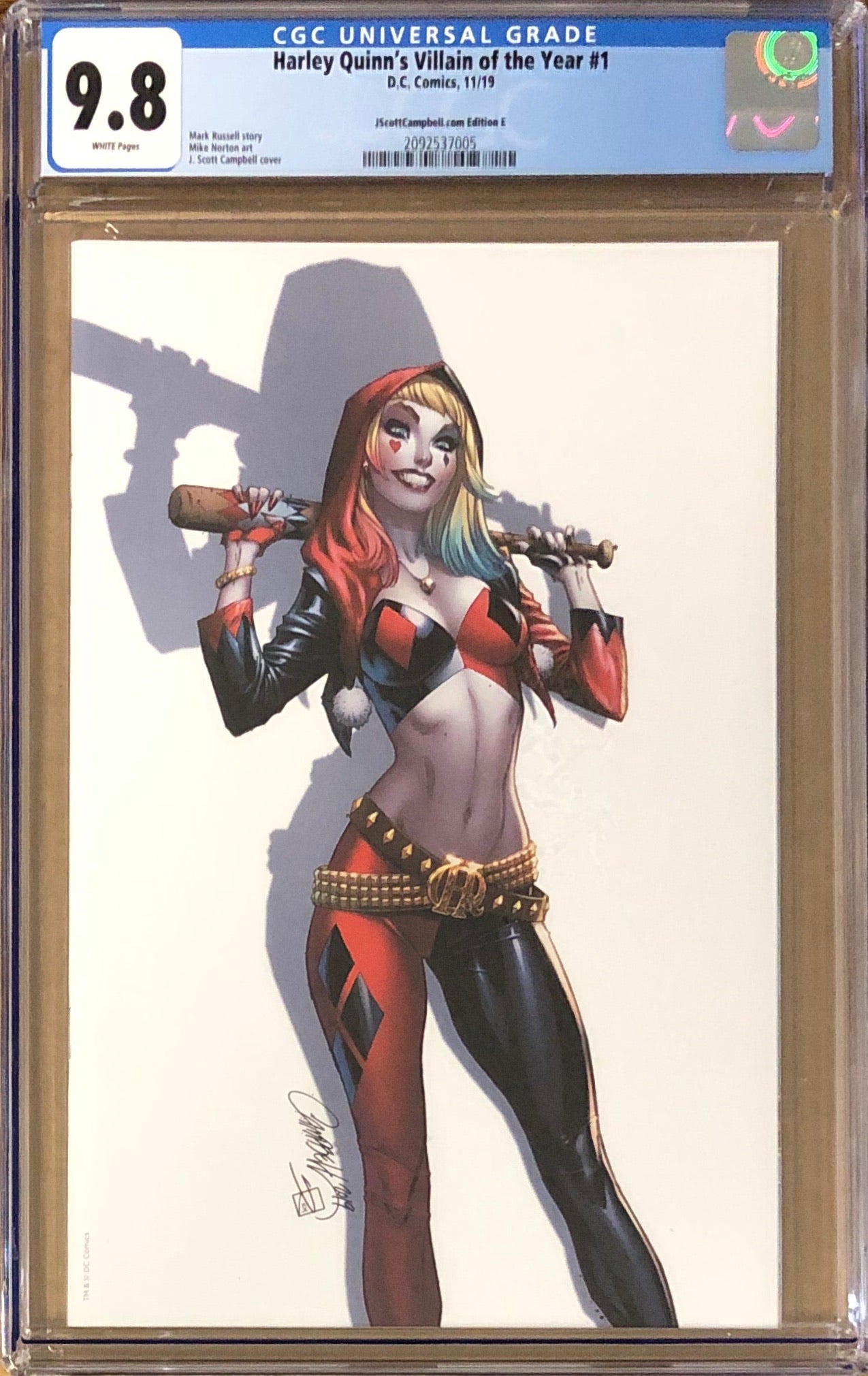 Harley Quinn's Villain of the Year #1 J. Scott Campbell Virgin Exclusive E CGC 9.8