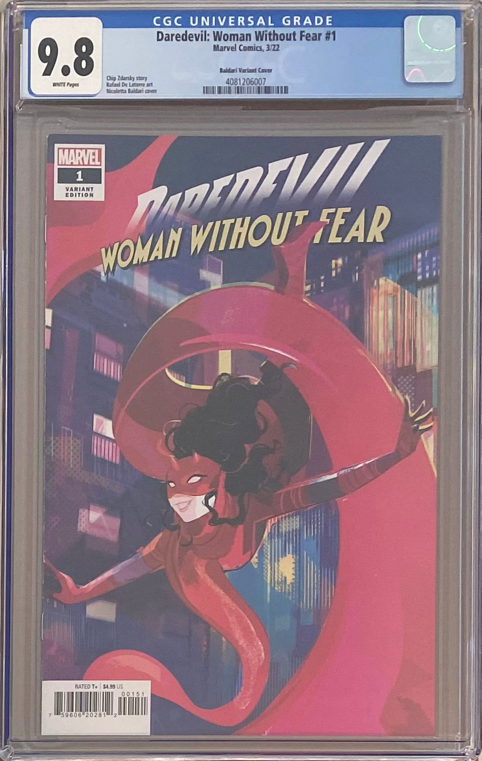 Daredevil: Woman Without Fear #1 Baldari Variant CGC 9.8