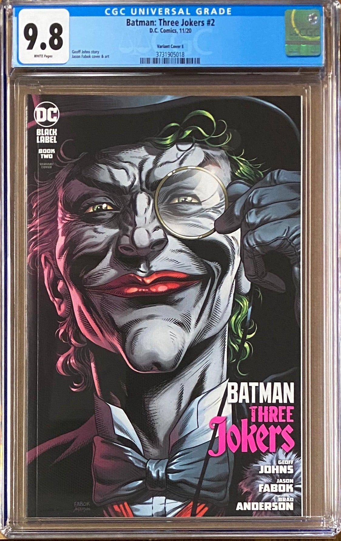 Batman: Three Jokers #2 "Death in the Family" Premium Variant DC Black Label CGC 9.8