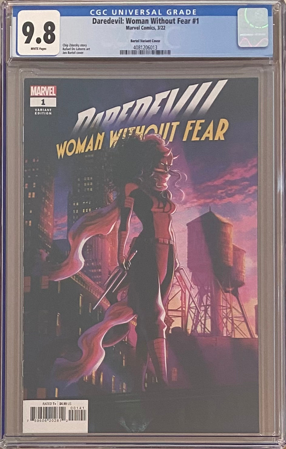 Daredevil: Woman Without Fear #1 Bartel 1:50 Retailer Incentive Variant CGC 9.8