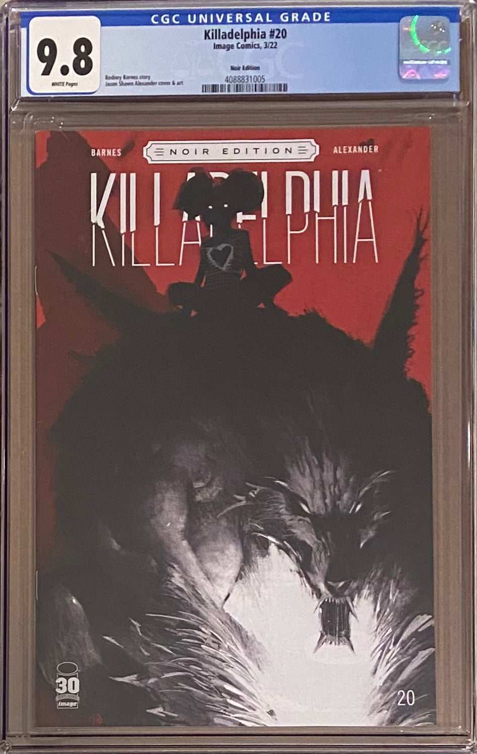 Killadelphia #20 Noir Variant CGC 9.8