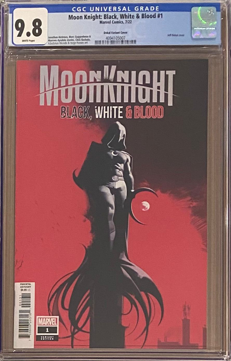 Moon Knight: Black, White, and Blood #1 Dekal 1:50 Retailer Incentive Variant CGC 9.8 - 1st Last Priestess Khonshu