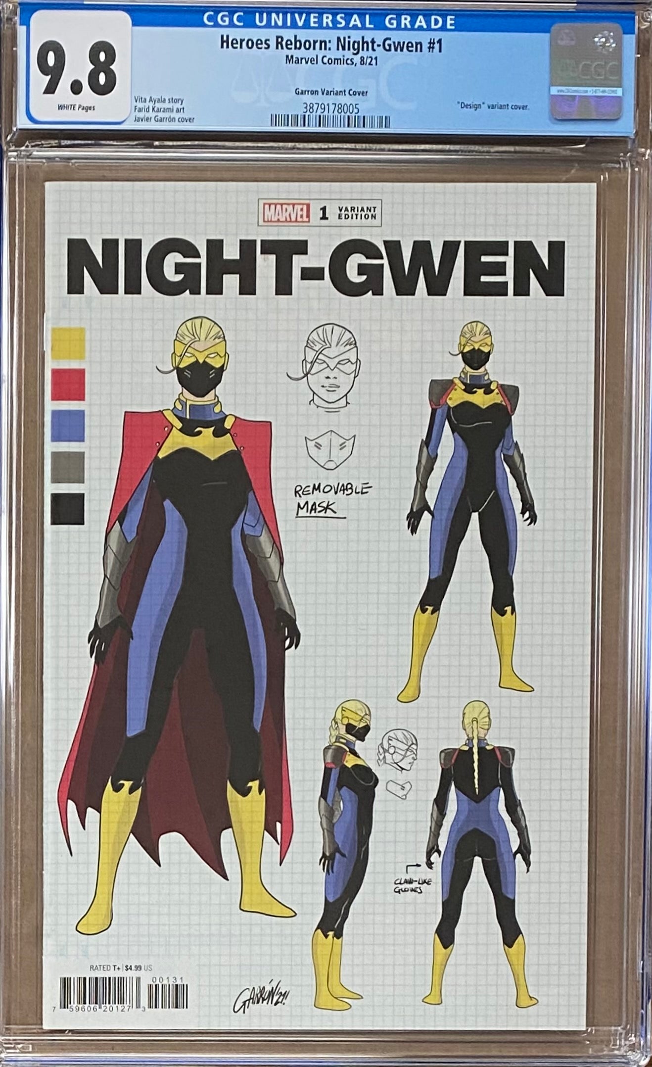 Heroes Reborn: Night-Gwen #1 Garron 1:10 Retailer Incentive Design Variant CGC 9.8
