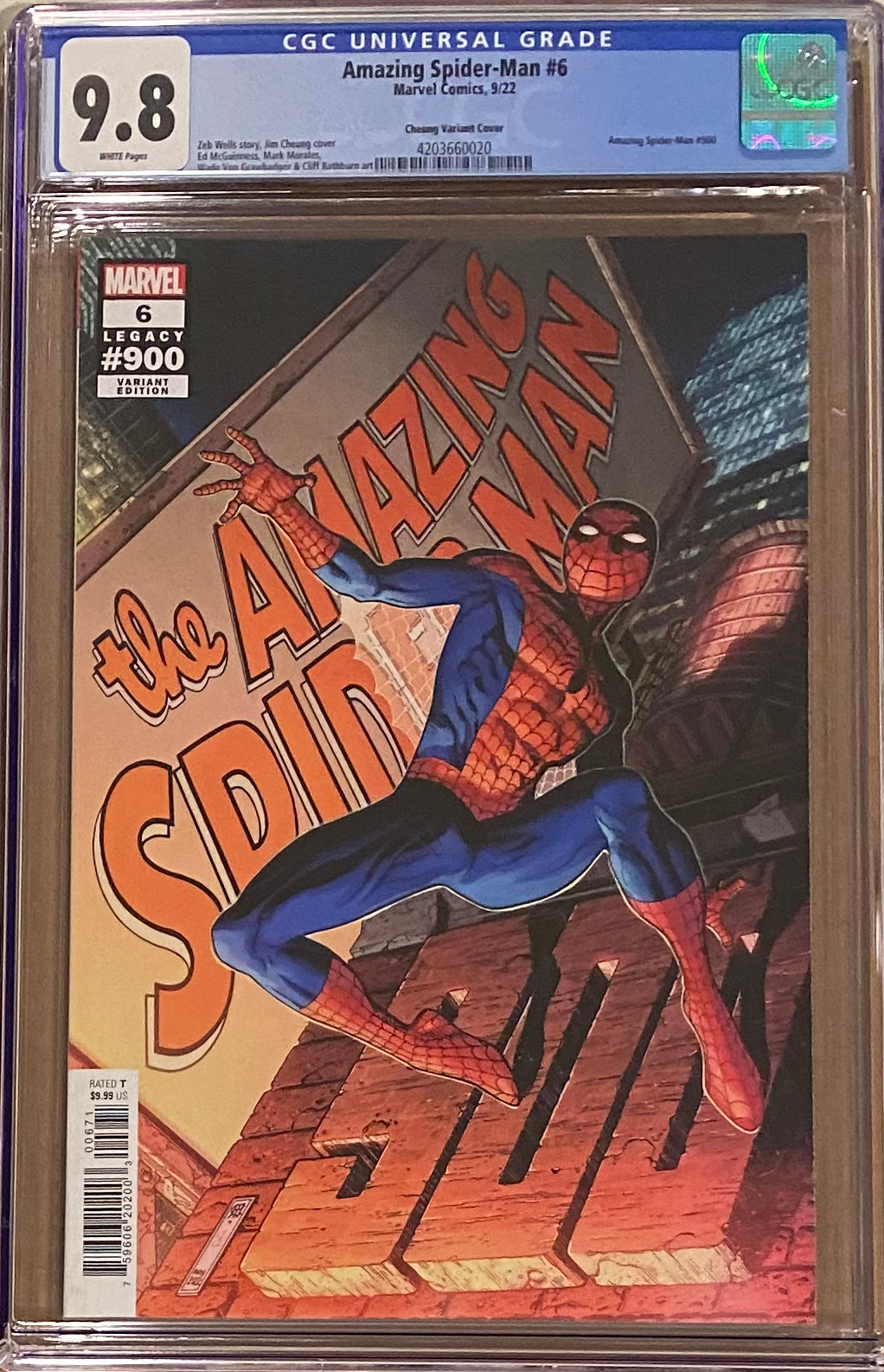 Amazing Spider-Man #6 (#900) Cheung 1:50 Retailer Incentive Variant CGC 9.8