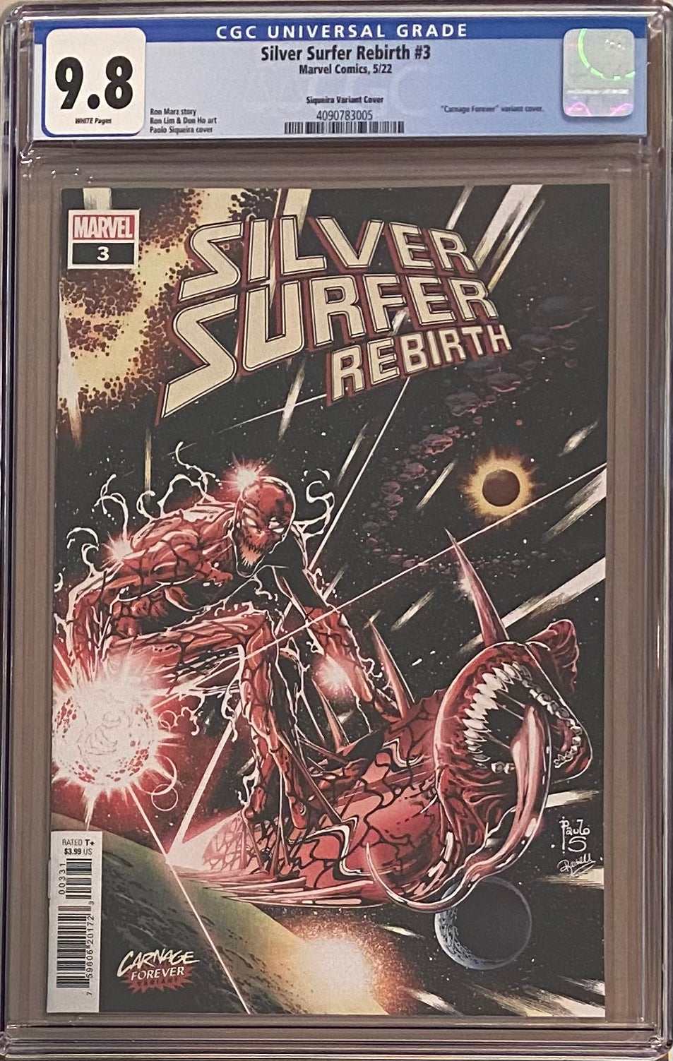 Silver Surfer: Rebirth #3 Siqueira Carnage Forever Variant CGC 9.8