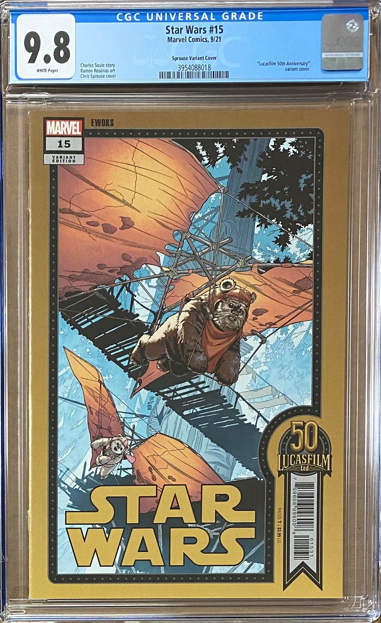 Star Wars #15 Sprouse Variant CGC 9.8 - War of the Bounty Hunters