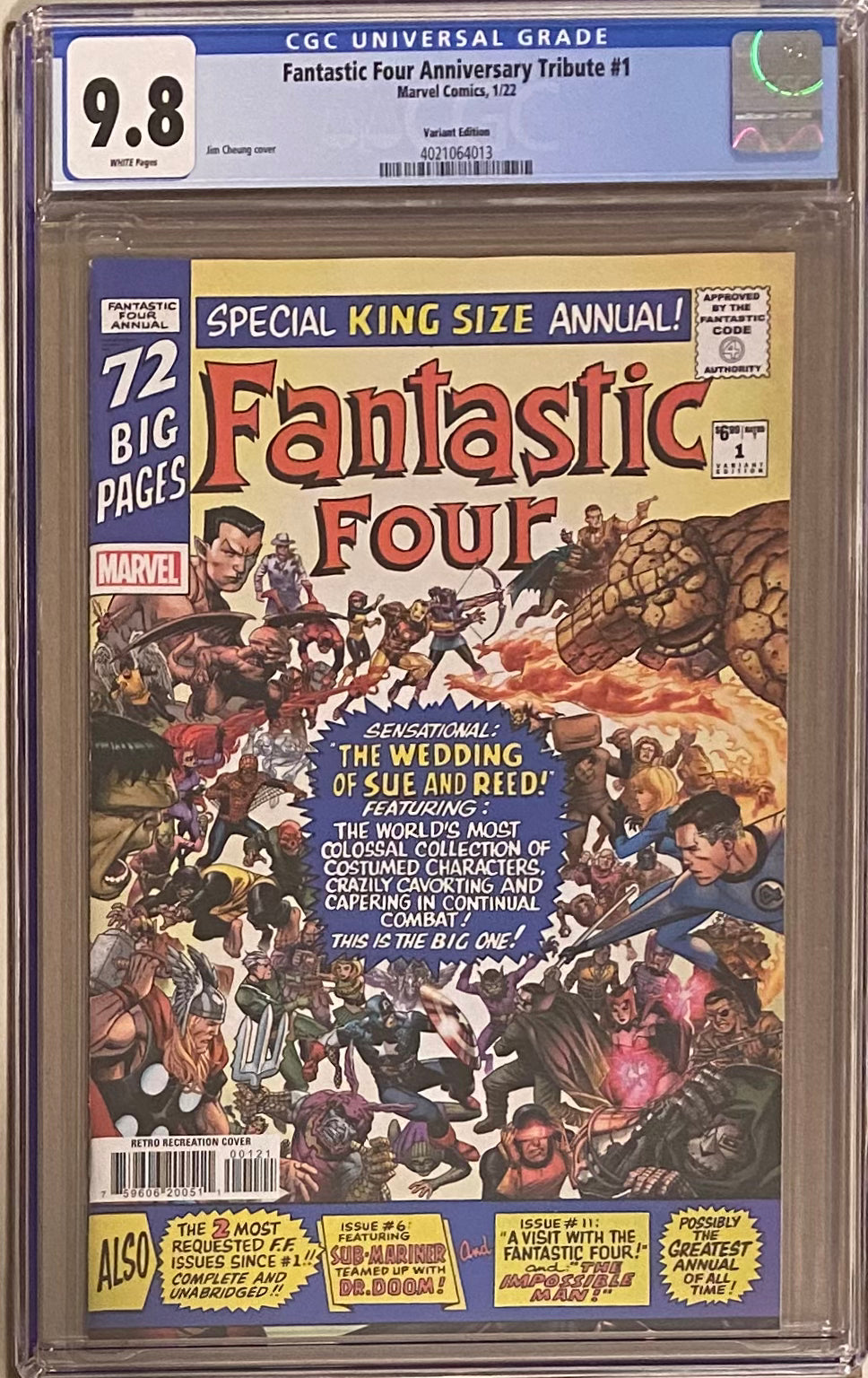 Fantastic Four Anniversary Tribute #1 Variant CGC 9.8