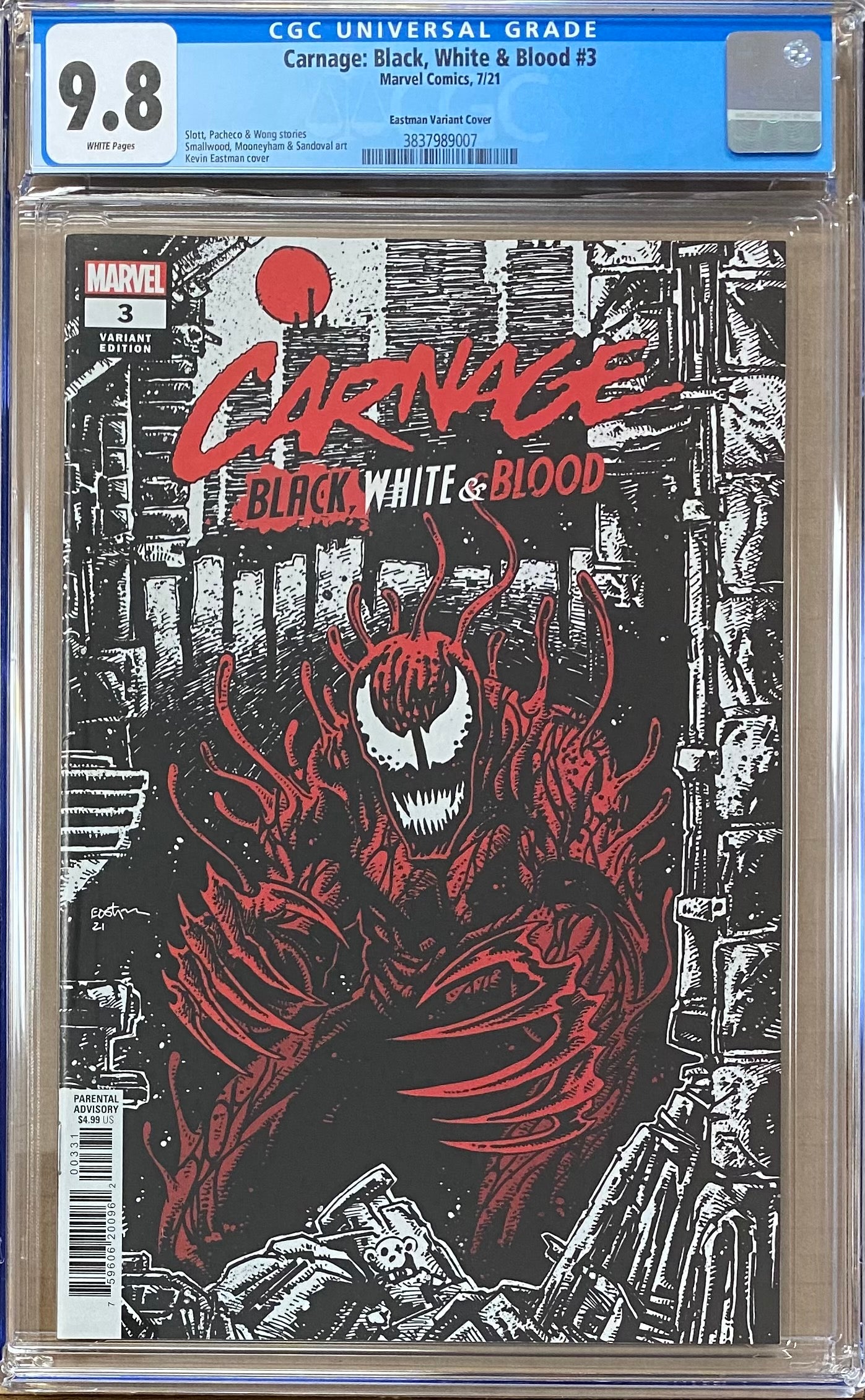 Carnage: Black, White, and Blood #3 Eastman Retailer Incentive Variant CGC 9.8
