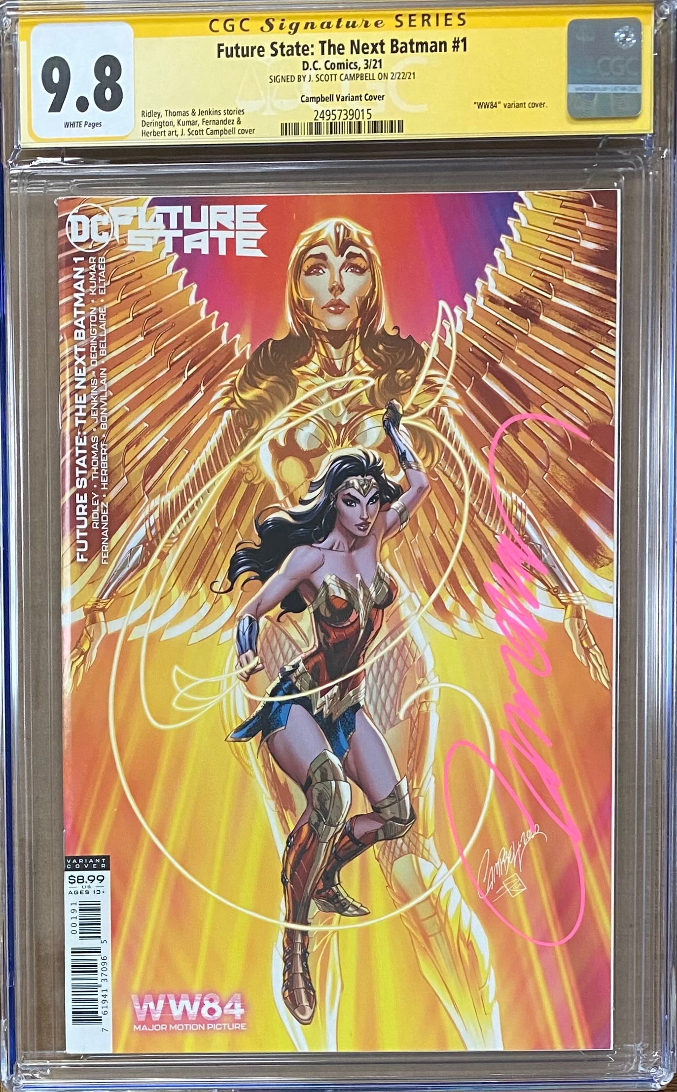 Future State: The Next Batman #1 Campbell Wonder Woman 1984 Variant CGC 9.8 SS