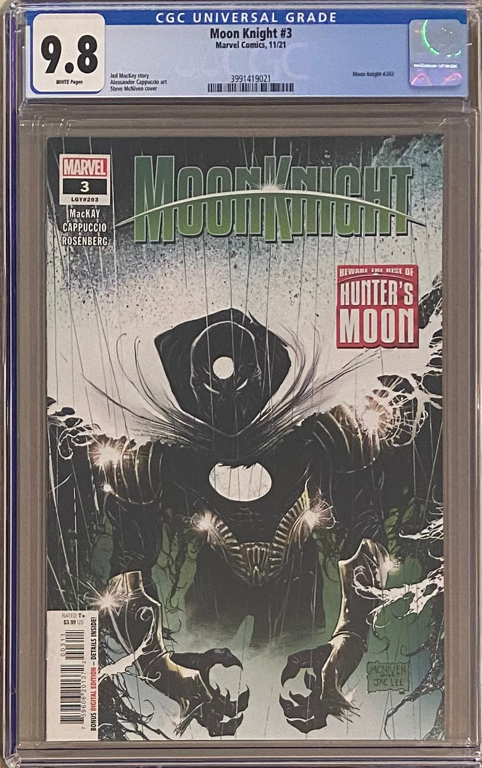 Moon Knight #3 CGC 9.8 - First Appearance Hunter's Moon