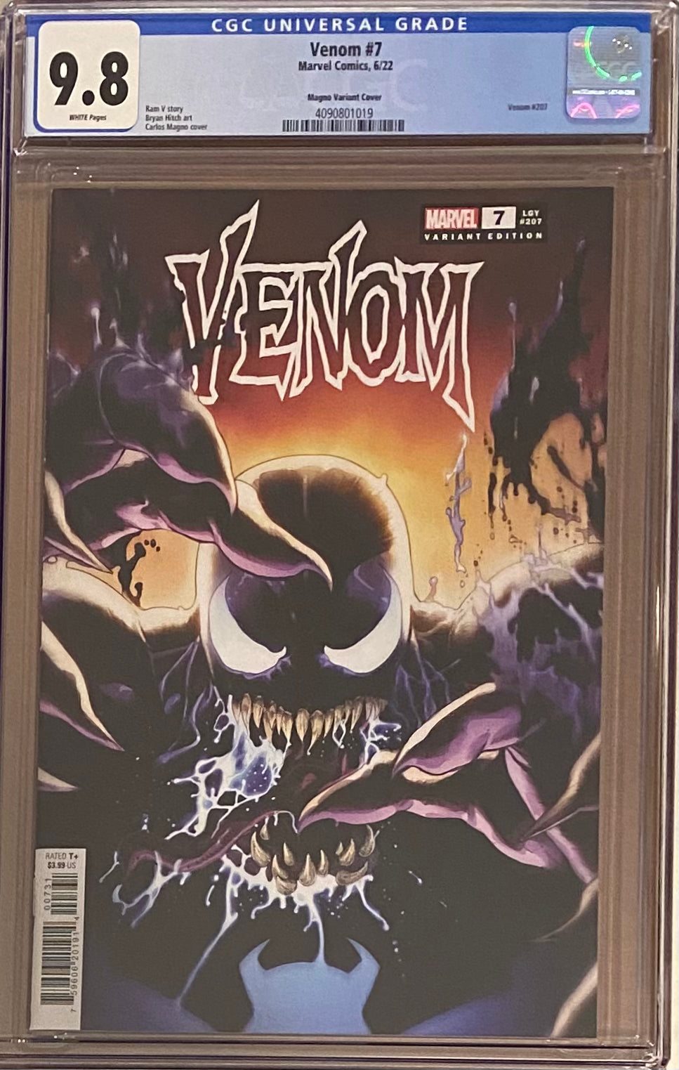 Venom #7 Magno 1:25 Retailer Incentive Variant CGC 9.8