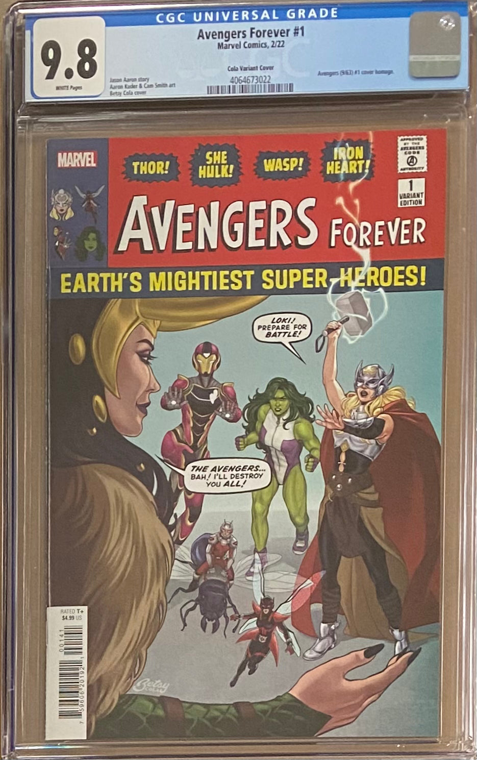 Avengers Forever #1 Cola 1:25 "Homage" Retailer Incentive Variant CGC 9.8