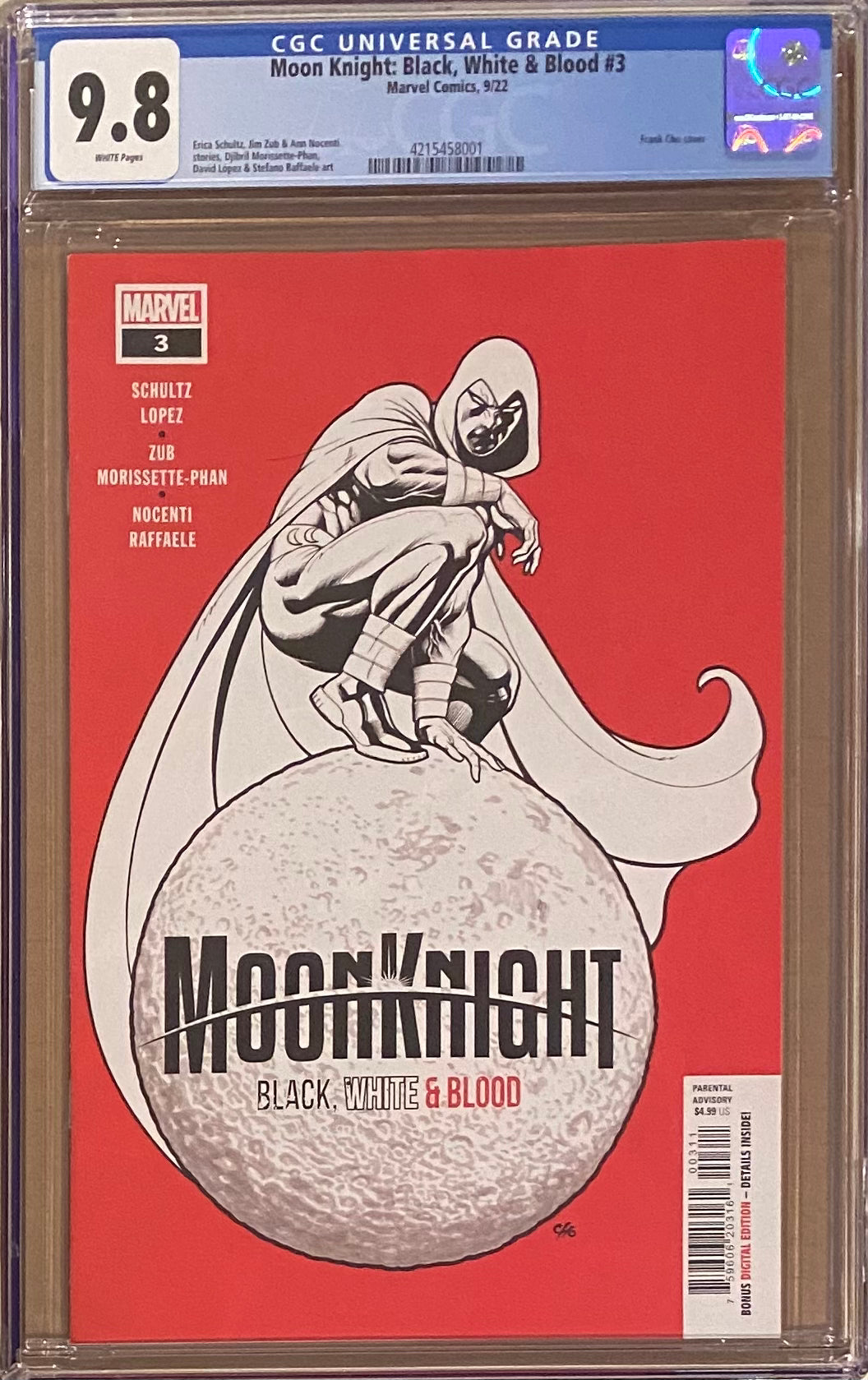 Moon Knight: Black, White, and Blood #3 CGC 9.8