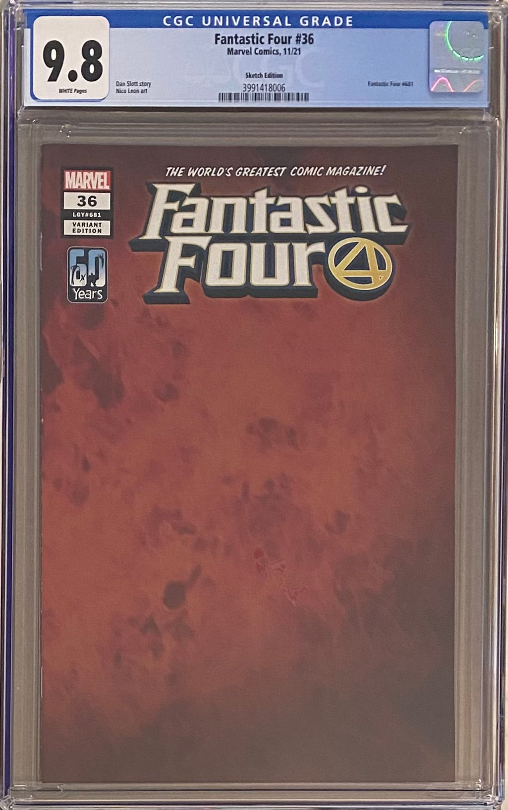 Fantastic Four #36 "Flame" Wraparound Variant CGC 9.8