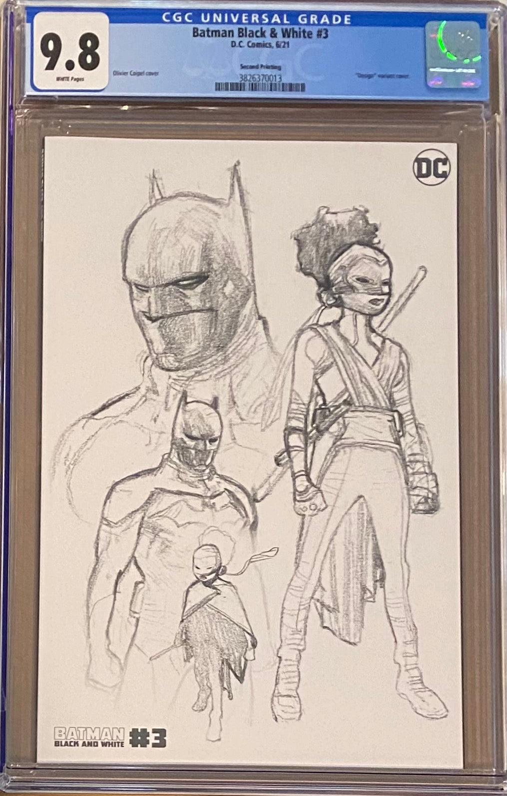 Batman: Black and White #3 Second Printing CGC 9.8 - First Tiffany Fox Robin