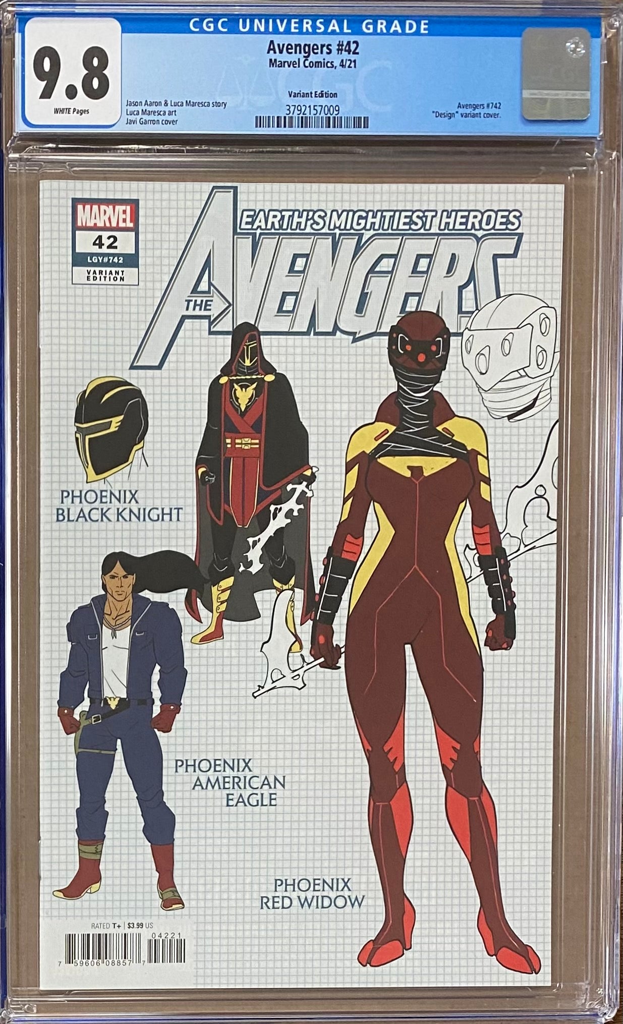 Avengers #42 "Design" Variant CGC 9.8