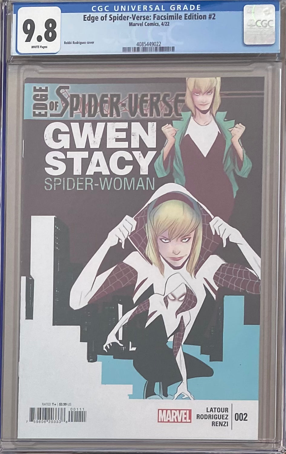 Edge of Spider-Verse #2 Facsimile Edition CGC 9.8