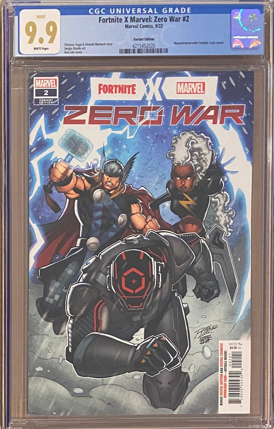 Fortnite/Marvel: Zero War #2 Lim Variant CGC 9.9