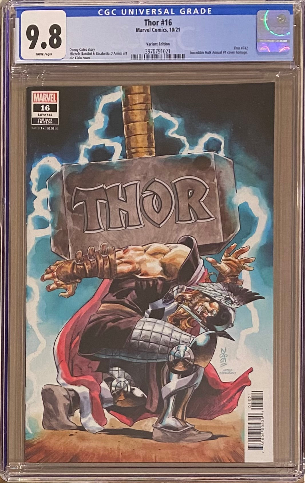 Thor #16 Klein 1:25 Retailer Incentive Variant CGC 9.8