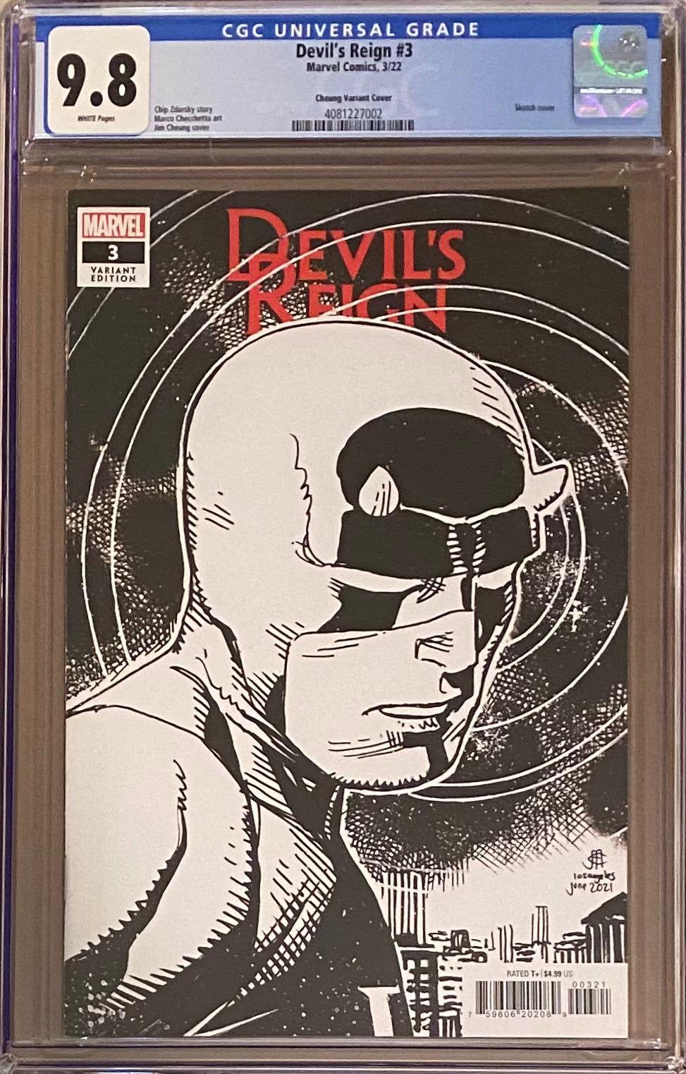 Devil's Reign #3 Cheung Headshot Variant CGC 9.8