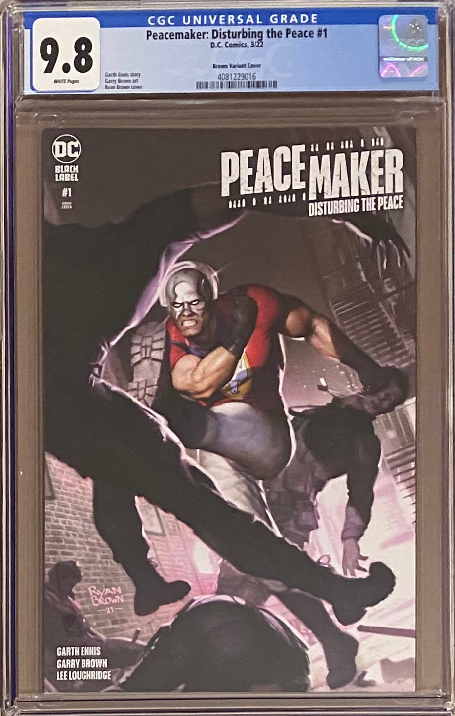 Peacemaker: Disturbing the Peace #1 Brown 1:25 Retailer Incentive Variant CGC 9.8 DC Black Label