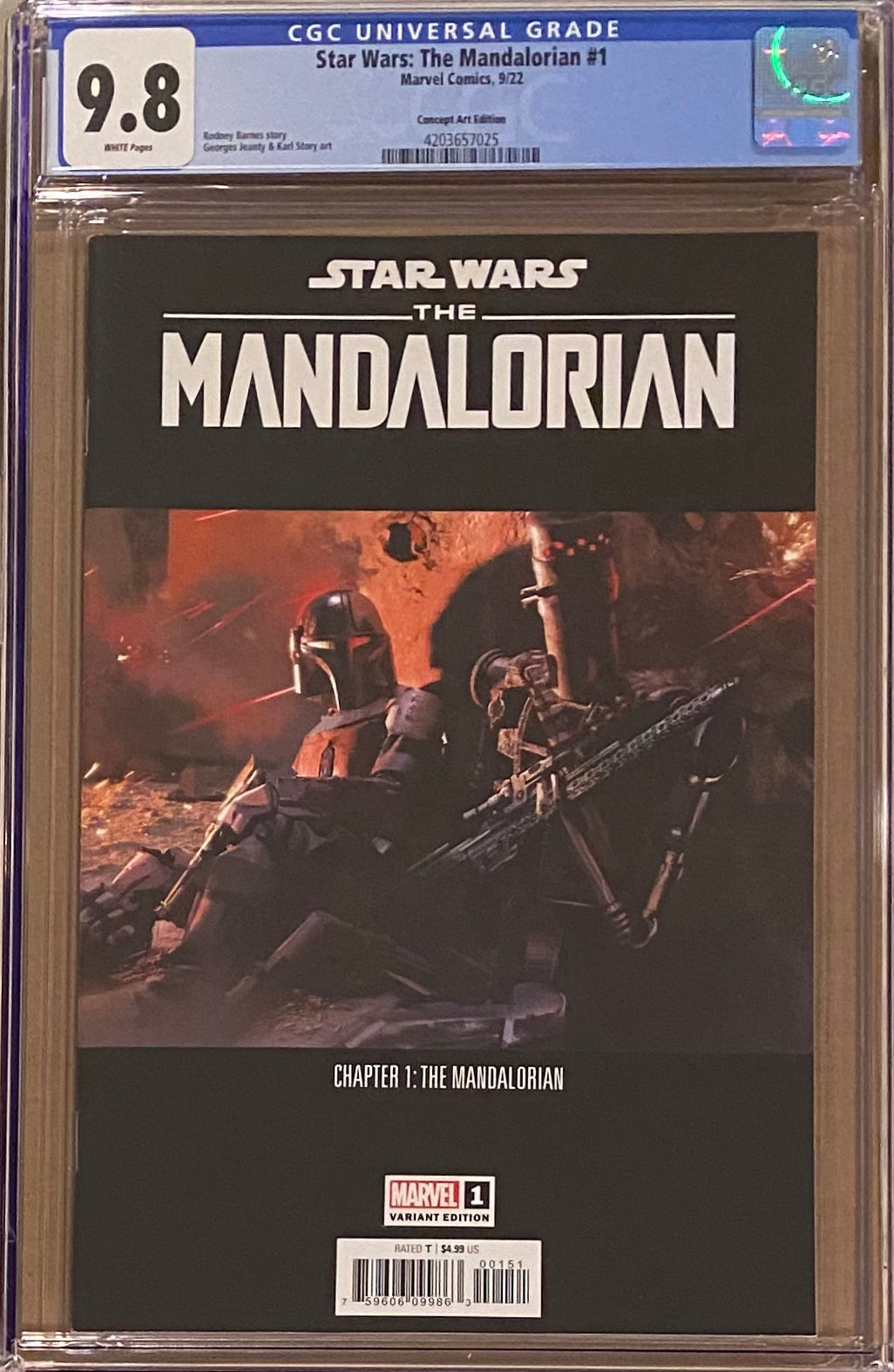 Star Wars: The Mandalorian #1 Concept Art 1:10 Retailer Incentive Variant CGC 9.8