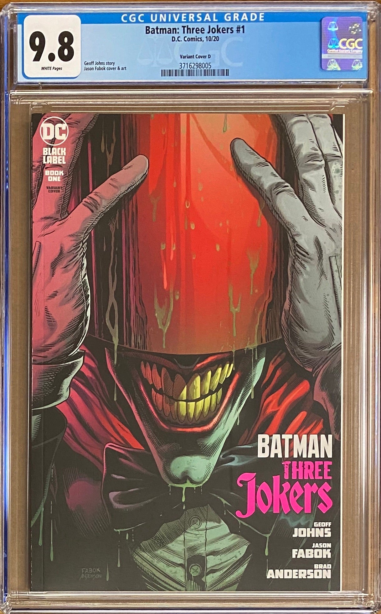 Batman: Three Jokers #1 "Red Hood" Premium Variant DC Black Label CGC 9.8