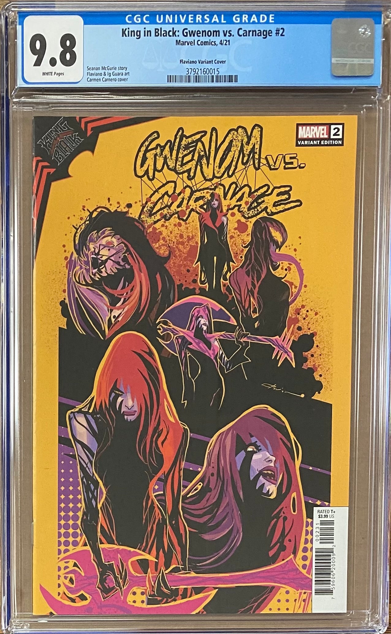 King in Black: Gwenom vs. Carnage #2 Flaviano Retailer Incentive Variant CGC 9.8