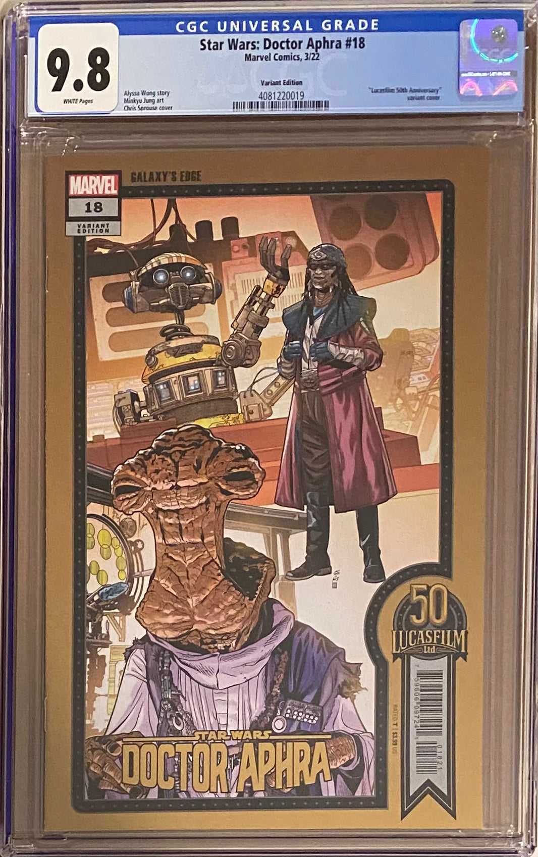 Star Wars: Doctor Aphra #18 Sprouse Variant CGC 9.8