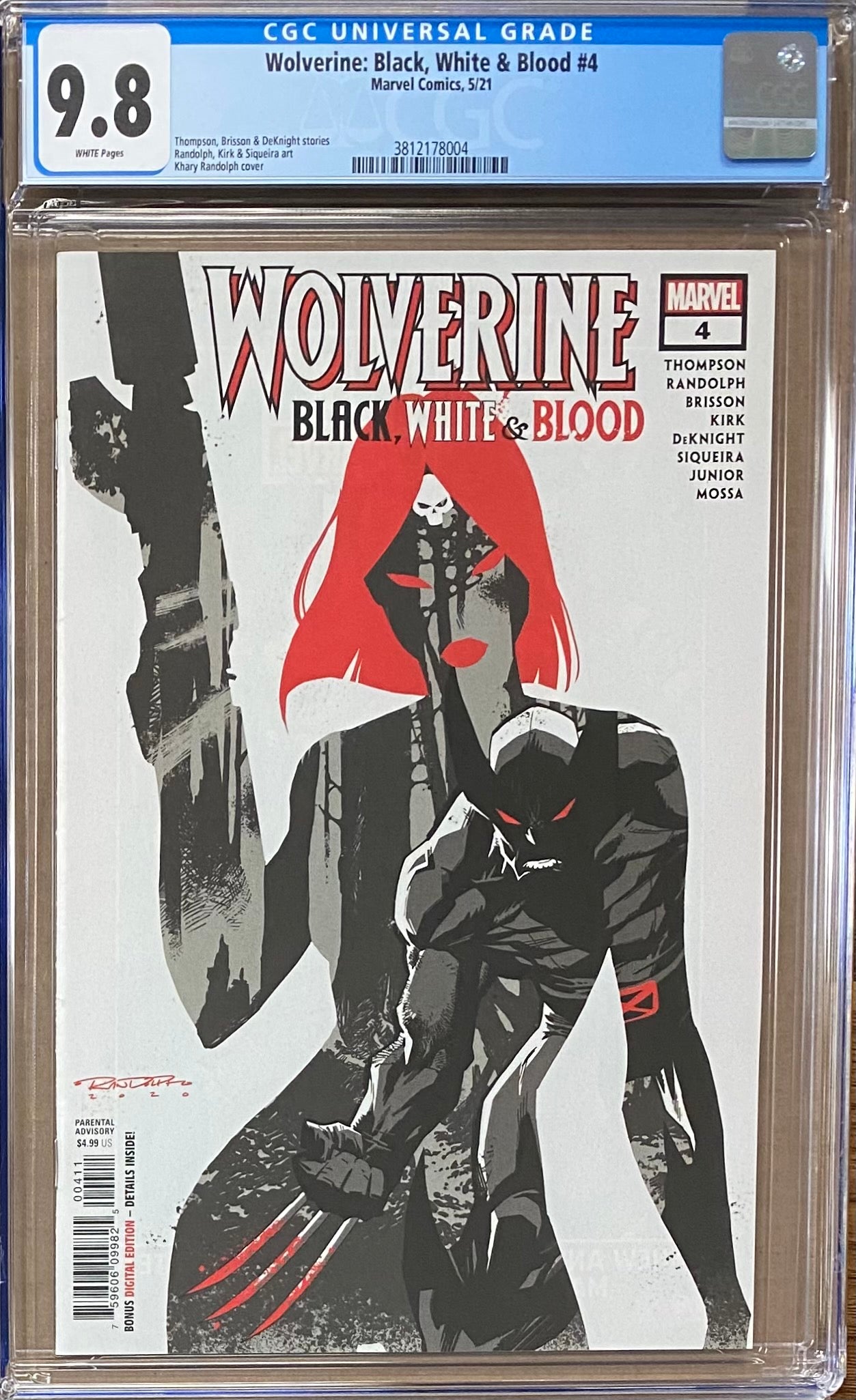 Wolverine: Black, White, & Blood #4 CGC 9.8