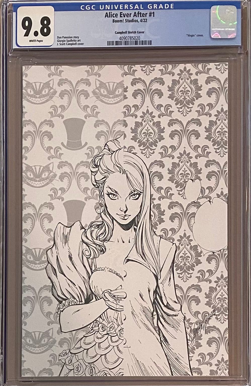 Alice Ever After #1 J. Scott Campbell B/W Virgin Retailer Incentive Variant CGC 9.8