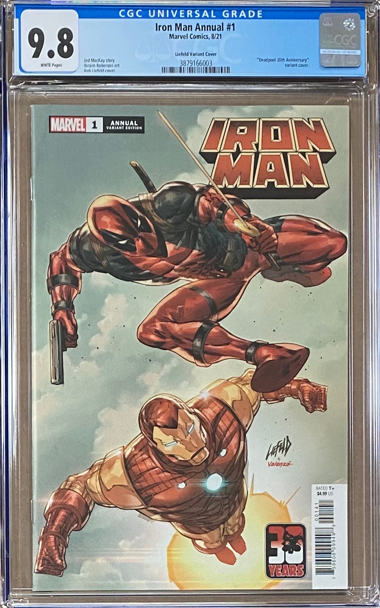 Iron Man Annual #1 Liefeld "Deadpool 30th Anniversary" Variant CGC 9.8