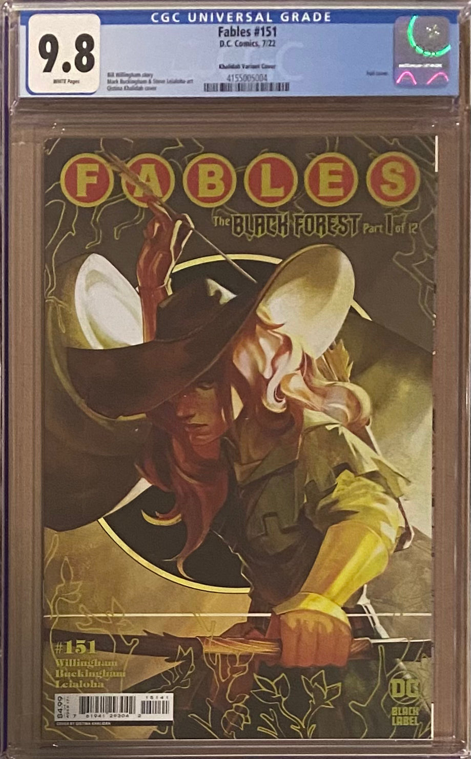 Fables #151 Khalidah 1:50 Gold Foil Retailer Incentive Variant CGC 9.8