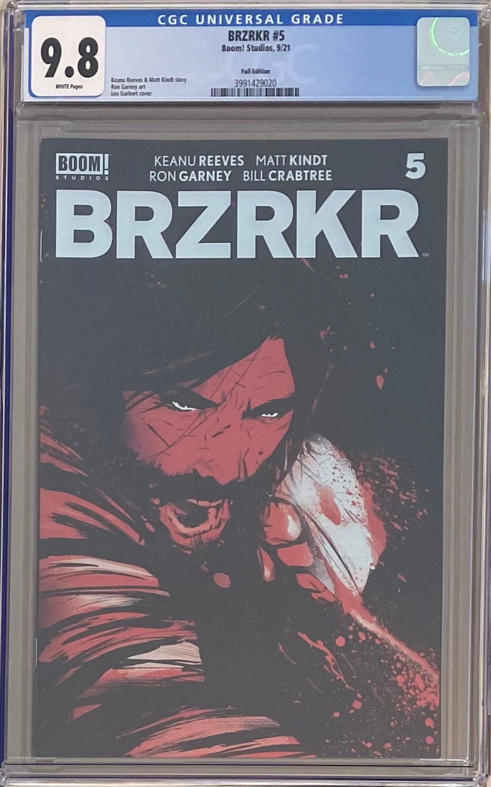 BRZRKR #5 Cover C Garbett Foil Variant CGC 9.8 (Berzerker)