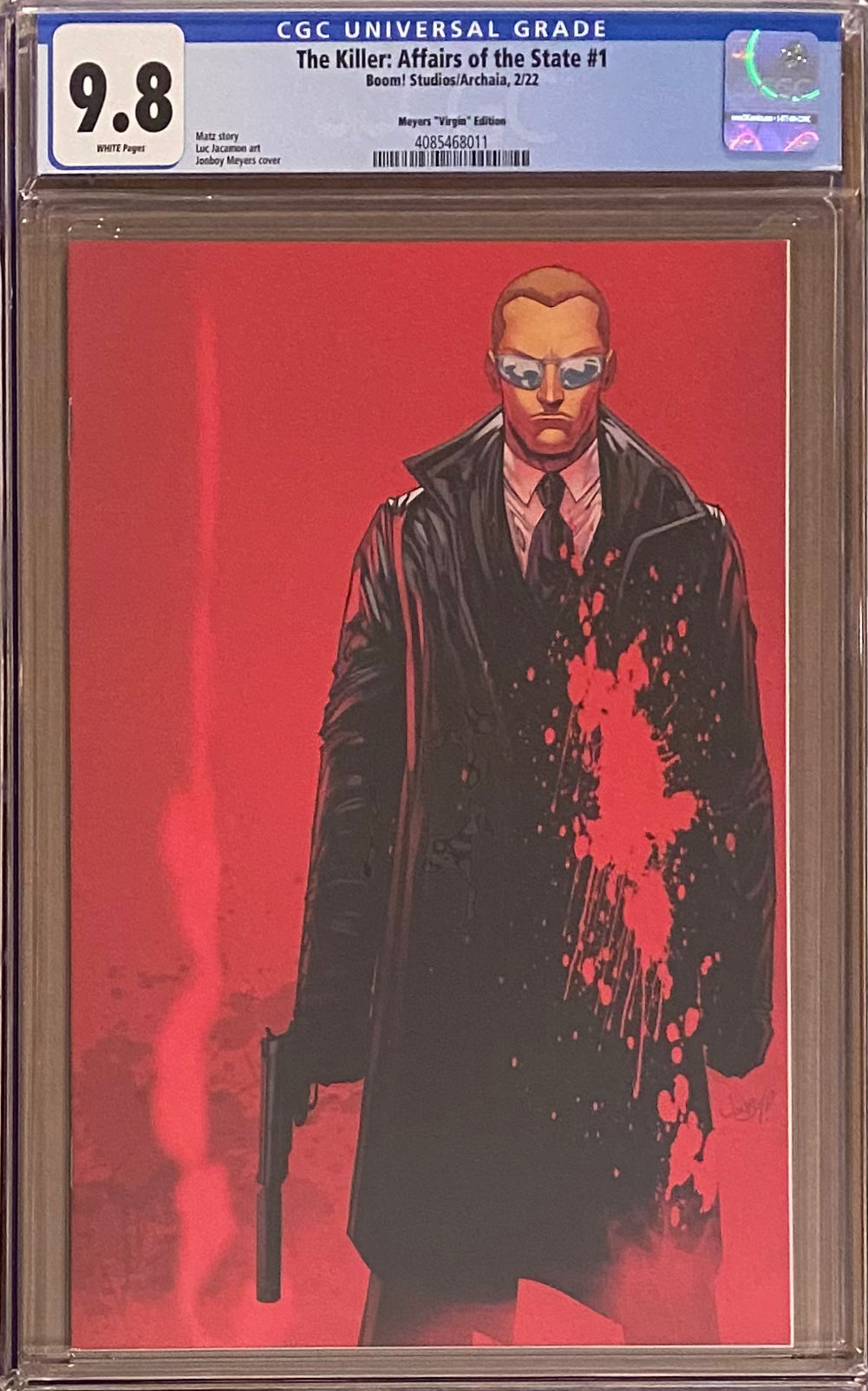 The Killer: Affairs of the State #1 Meyers Unlockable Virgin Variant CGC 9.8