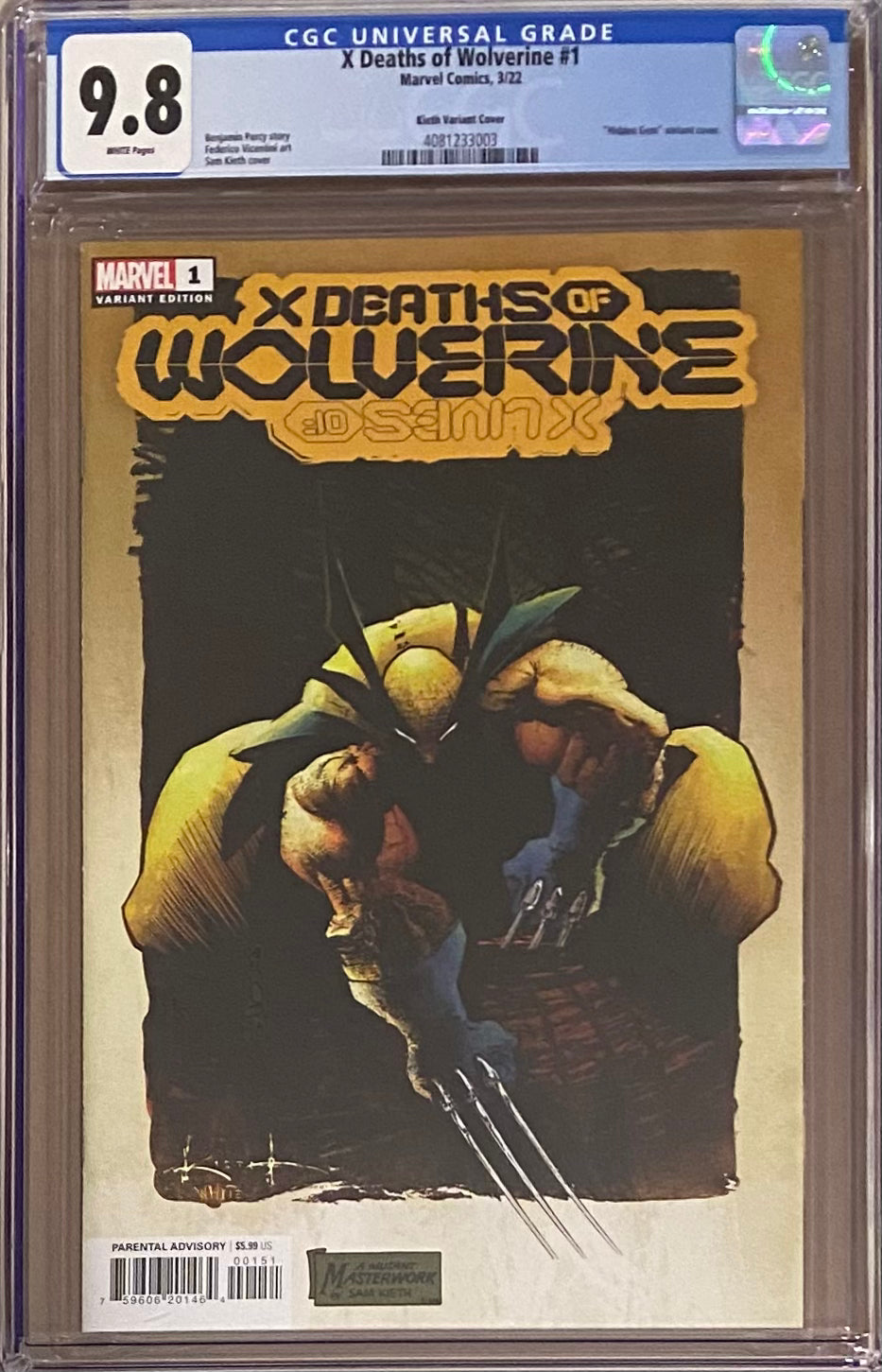 X Deaths of Wolverine #1 Keith 1:100 Retailer Incentive Variant CGC 9.8