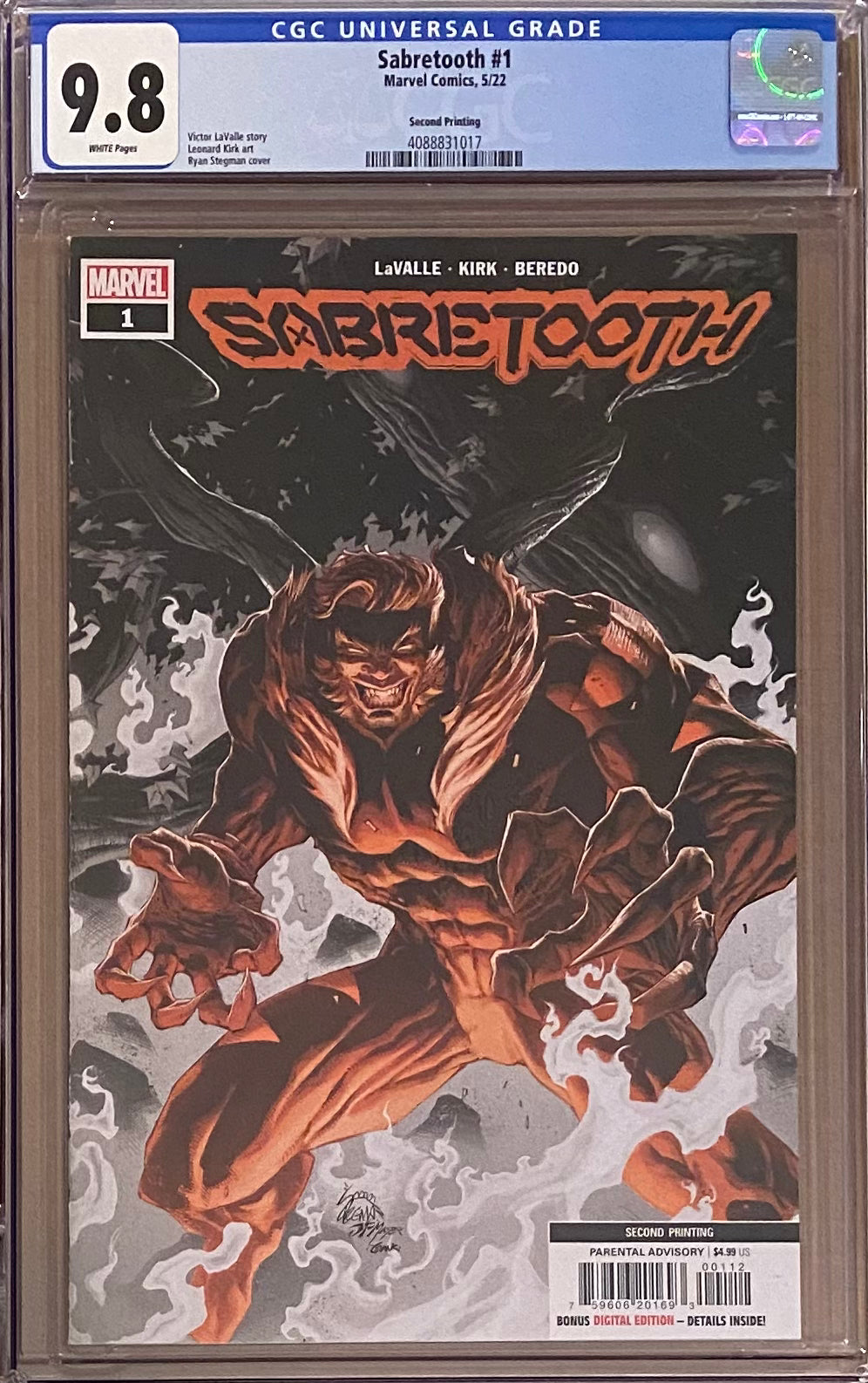 Sabretooth #1 Second Printing CGC 9.8