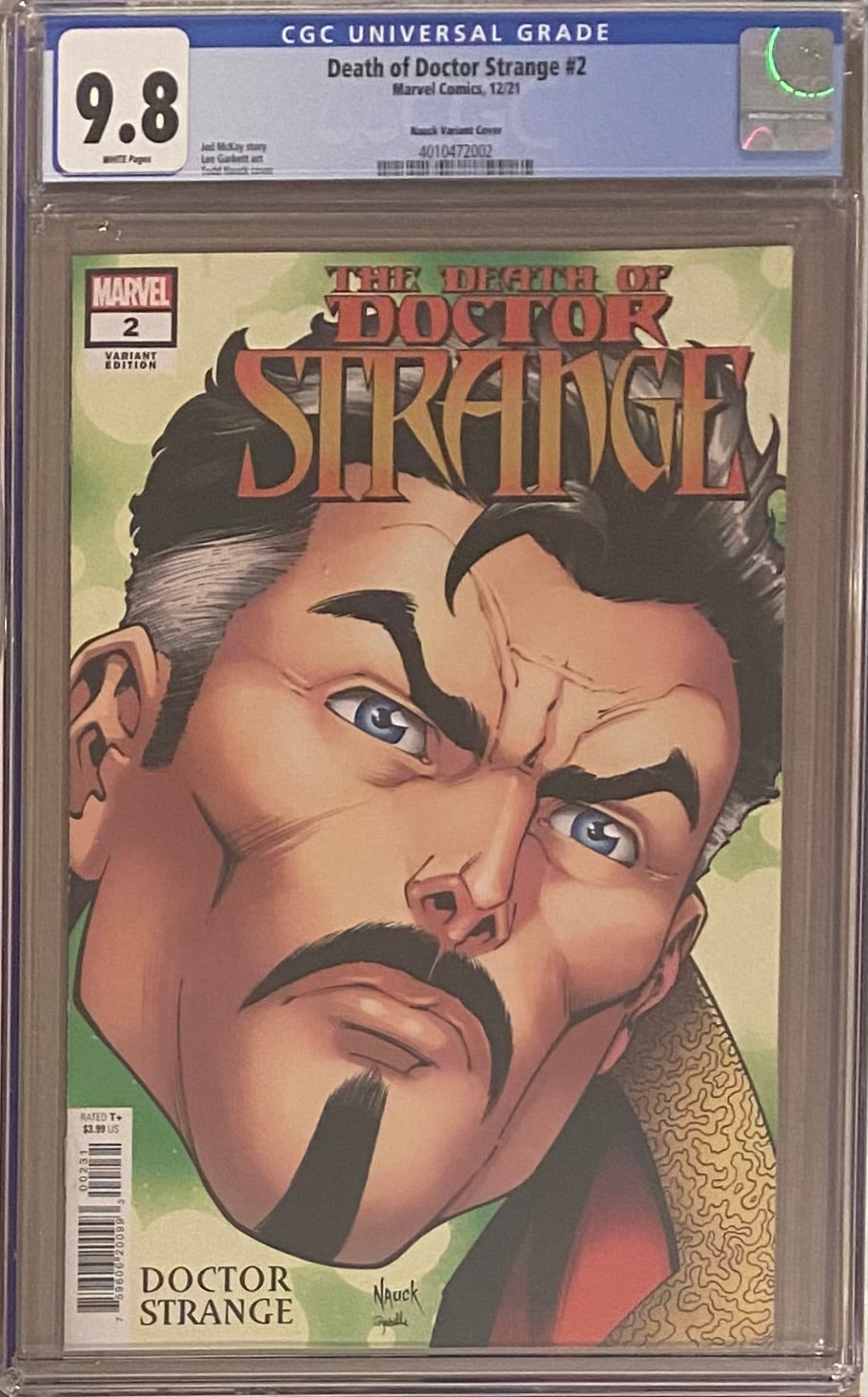 The Death of Doctor Strange #2 Nauck "Headshot" Variant CGC 9.8