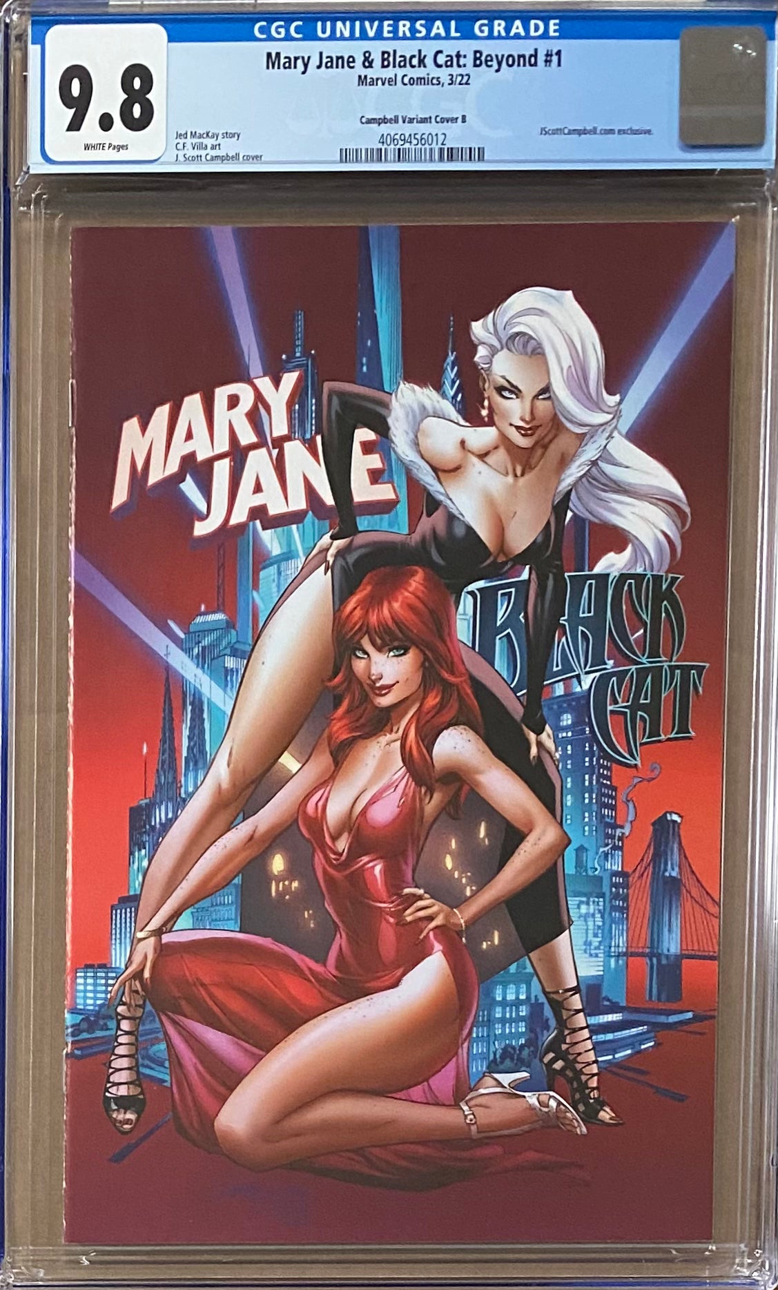 Mary Jane & Black Cat: Beyond #1 J. Scott Campbell Edition B "Ladies' Night" CGC 9.8