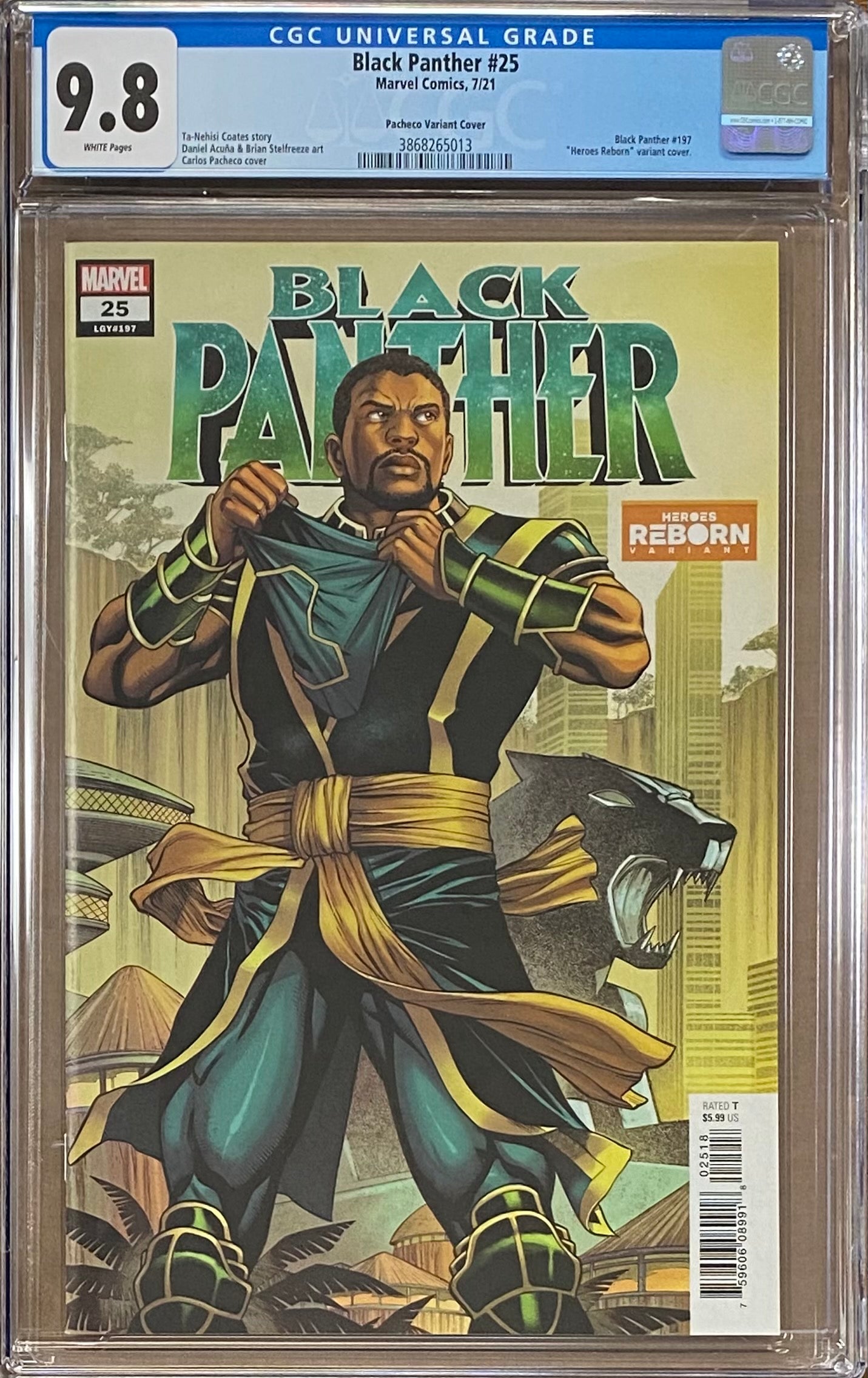 Black Panther #25 Pacheco "Heroes Reborn" Variant CGC 9.8