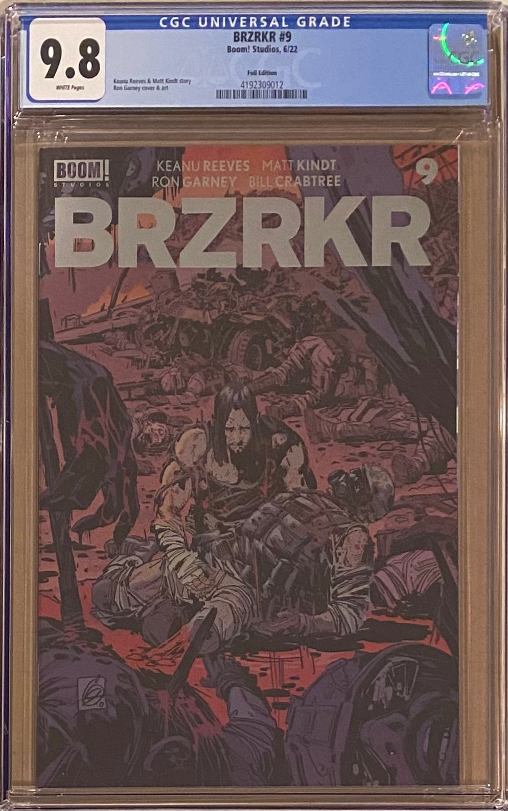 BRZRKR #9 Cover C Garney Foil Variant CGC 9.8 (Berzerker)