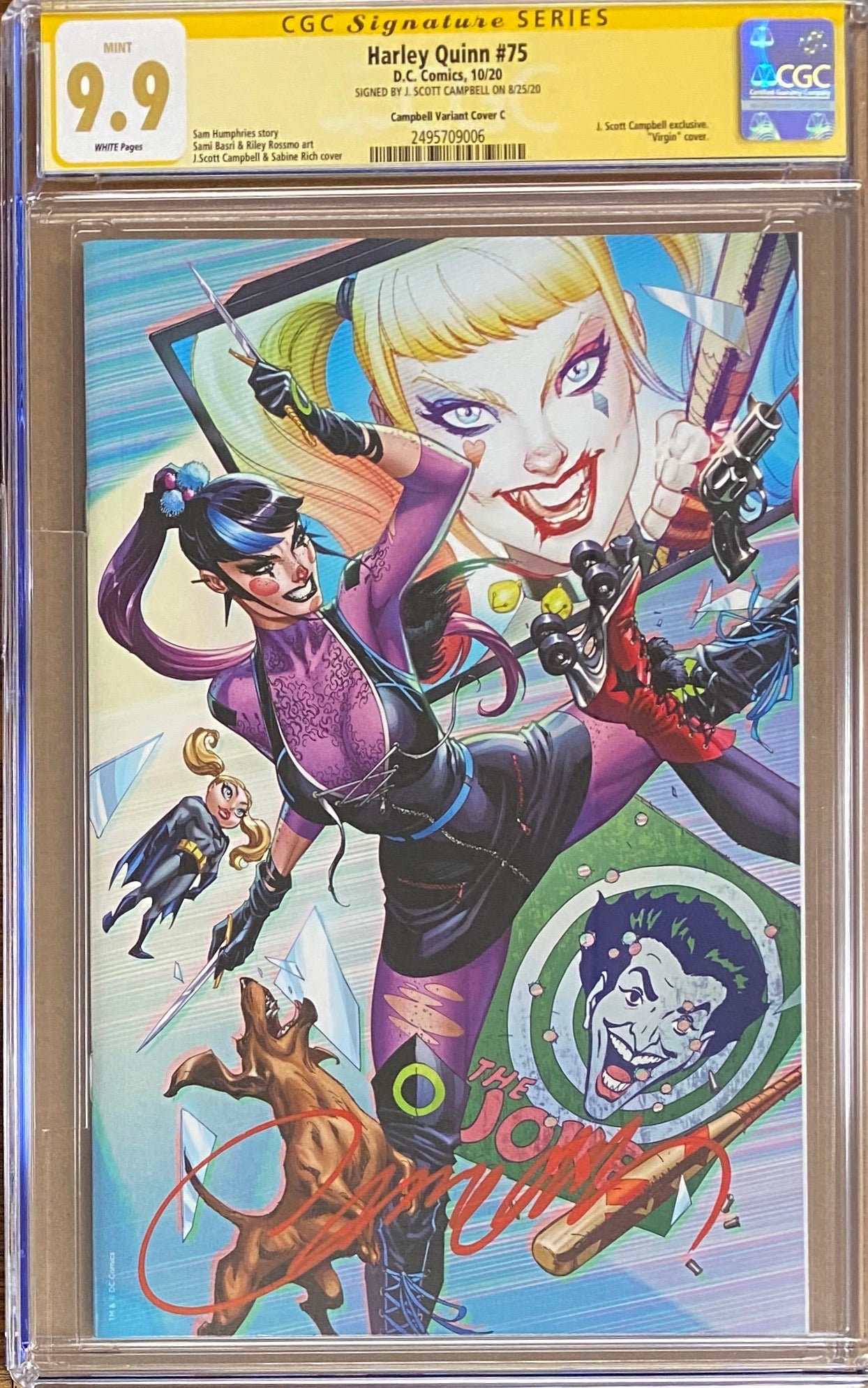 Harley Quinn #75 J. Scott Campbell Exclusive C - "Punchline (connecting)" CGC 9.9 SS