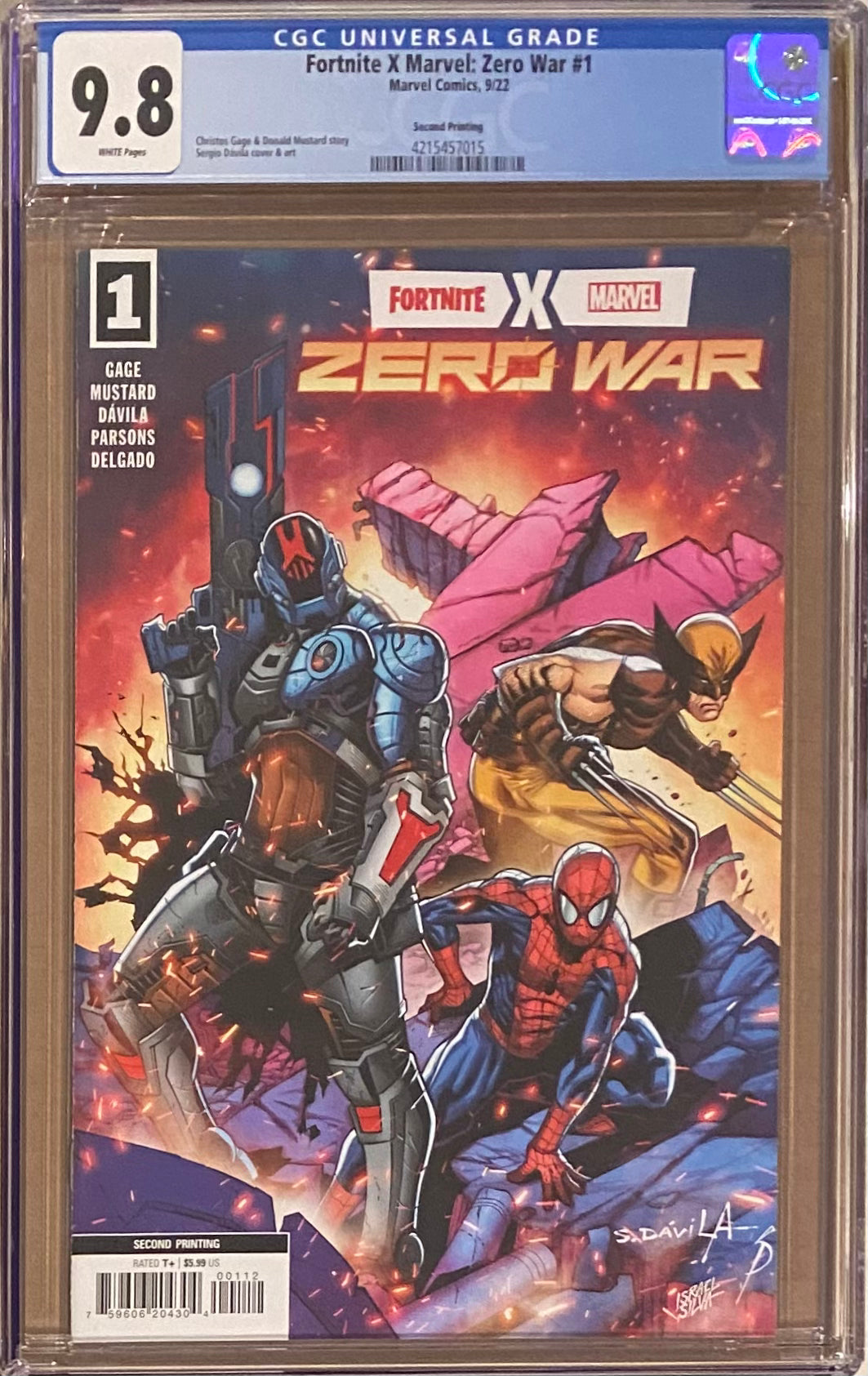 Fortnite/Marvel: Zero War #1 Second Printing CGC 9.8