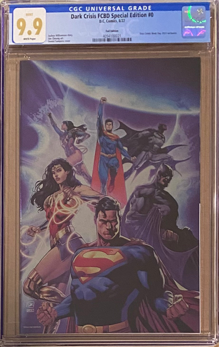 Dark Crisis FCBD Special Edition 2022 #0 Virgin Foil Variant CGC 9.9 MINT