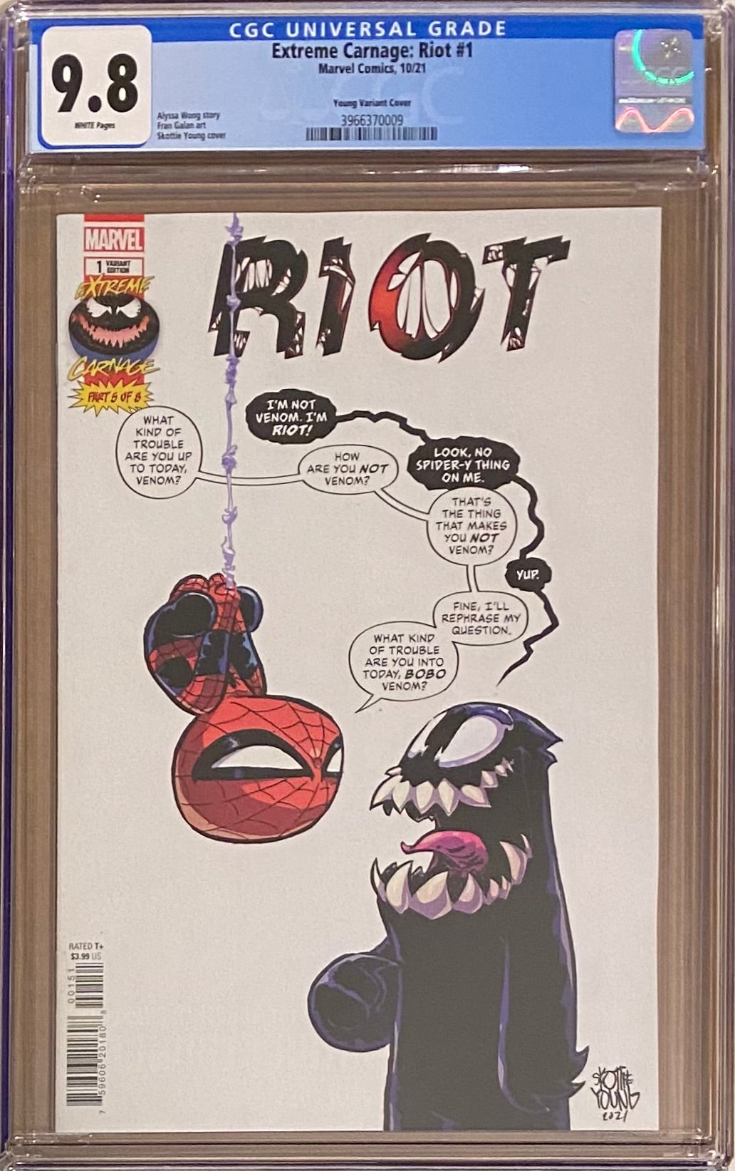 Extreme Carnage: Riot #1 Young Variant CGC 9.8