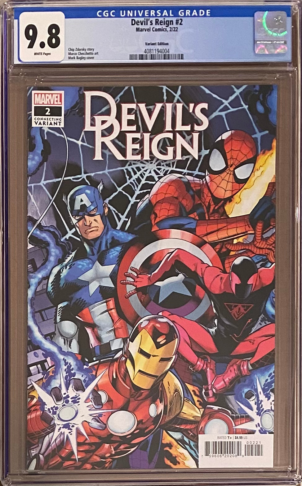 Devil's Reign #2 Bagley Connecting Variant CGC 9.8