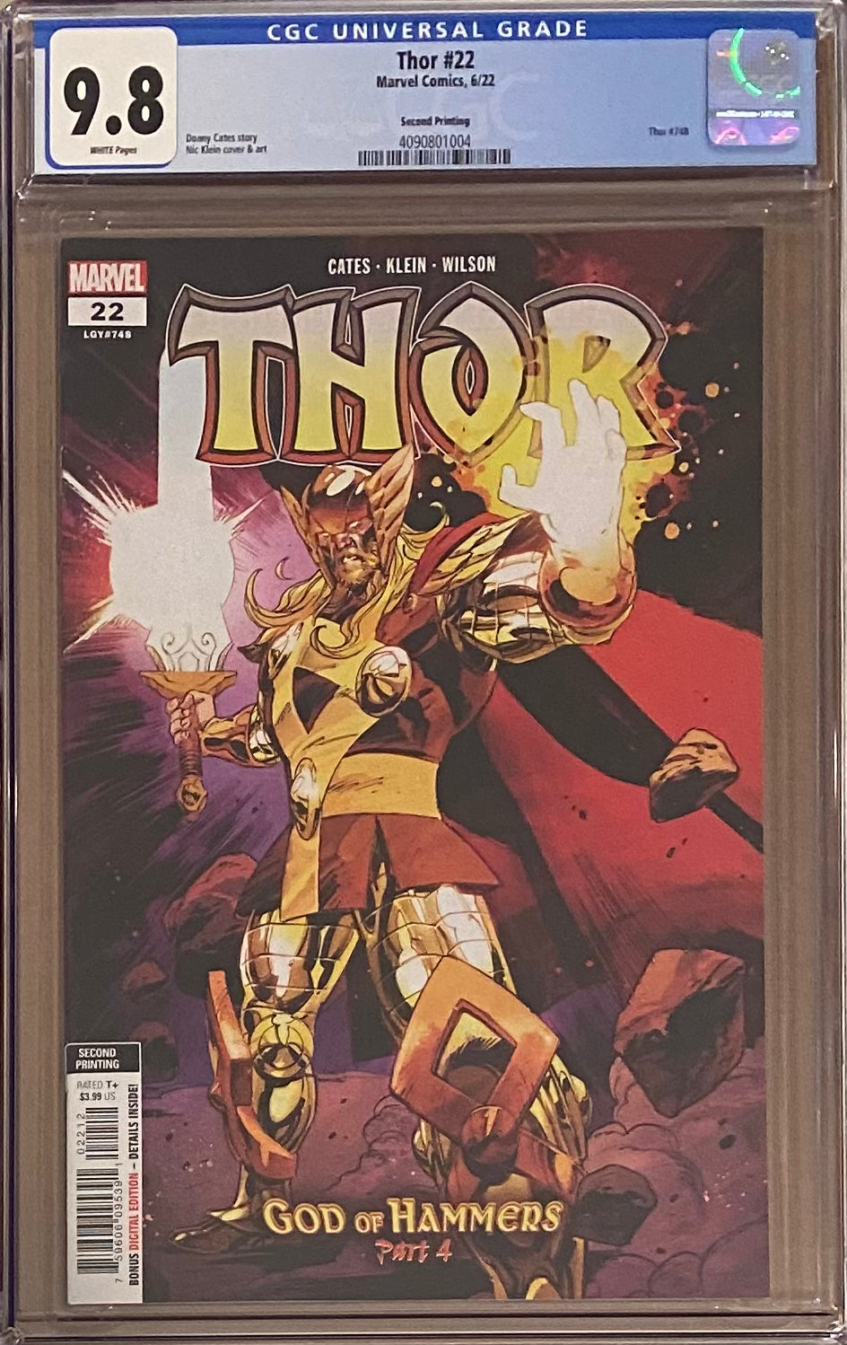 Thor #22 Second Printing CGC 9.8