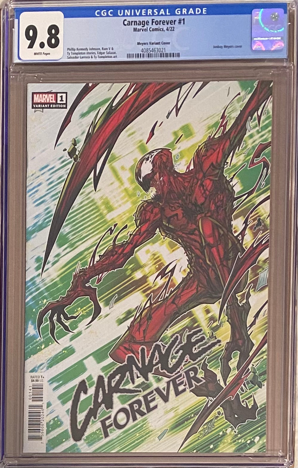 Carnage Forever #1 Meyers 1:50 Retailer Incentive Variant CGC 9.8