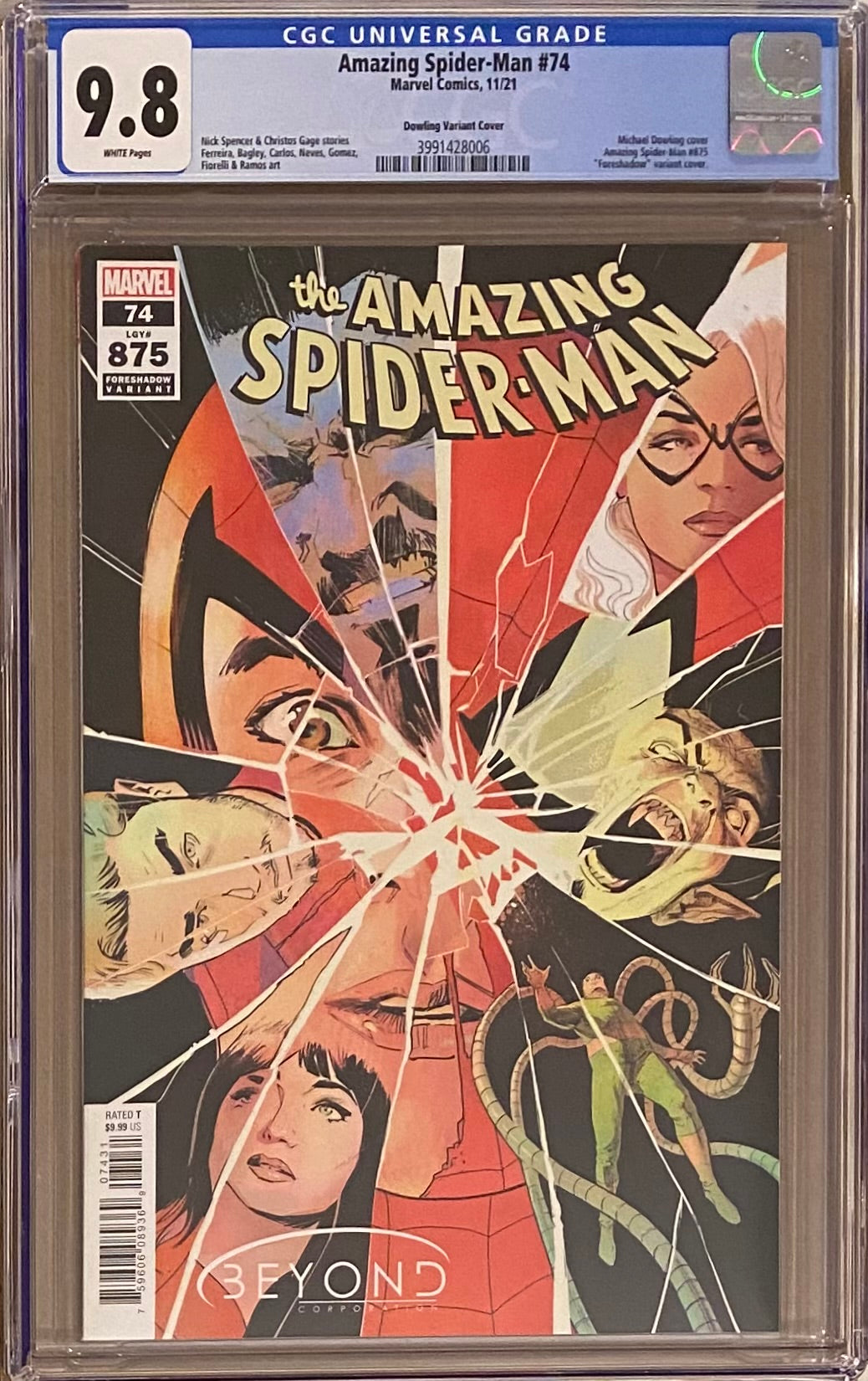 Amazing Spider-Man #74 (#875) Dowling "Foreshadow" 1:25 Retailer Incentive Variant CGC 9.8